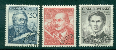 Czechoslovakia-1954-Czech-Poets-CTO-lot38239