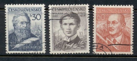 Czechoslovakia-1954-Poets-FU