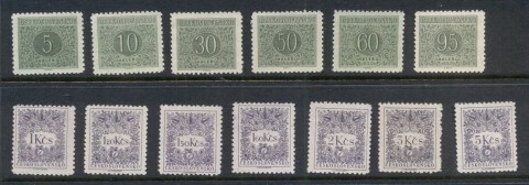 Czechoslovakia-1954-Postage-Dues-MUH