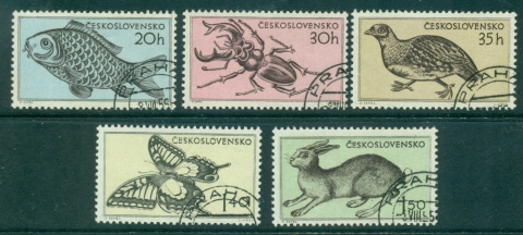 Czechoslovakia-1955-Wildlife-CTO-lot38254