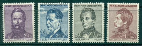 Czechoslovakia-1956-Czech-Writers-MUH-lot38263