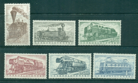 Czechoslovakia-1956-Trains-MUH-lot38271