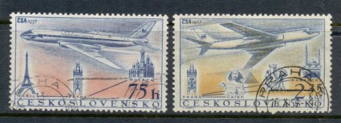 Czechoslovakia-1957-Air-Mail-FU