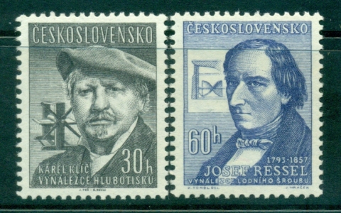 Czechoslovakia-1957-Inventors-MUH-lot38283