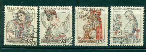 Czechoslovakia-1957-Regional-Costumes-CTO-lot41270