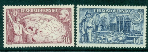 Czechoslovakia-1957-Russian-Revolution-MUH-lot38292