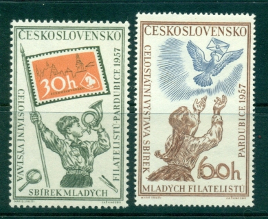 Czechoslovakia-1957-Youth-Philatelic-Exhibition-MUH-lot38281