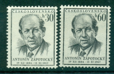 Czechoslovakia-1957-Zapotoky-MUH-lot38291