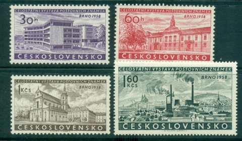 Czechoslovakia-1958-Philatelic-Exhibition-Brno-MUH-lot38315