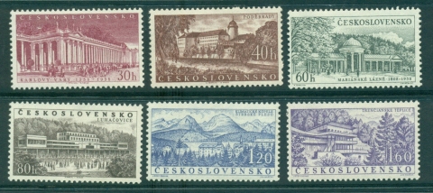 Czechoslovakia-1958-Various-Spas-MUH-lot38304