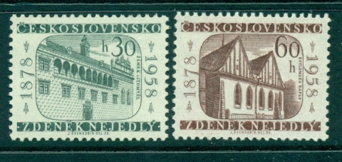 Czechoslovakia-1958-Zdanek-Nejedly-MUH-lot38296