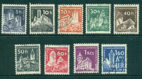 Czechoslovakia-1960-63-Castles-FU-lot41310