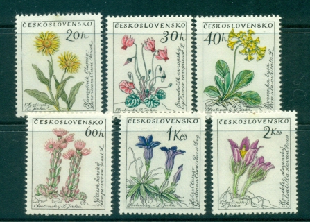 Czechoslovakia-1960-Flowers-MUH-lot38358