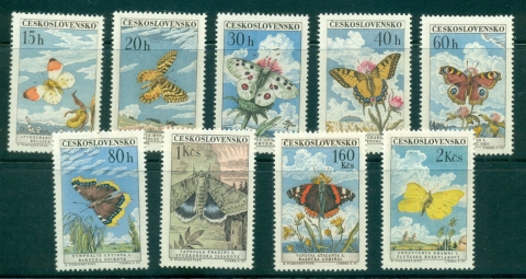 Czechoslovakia-1961-Butterflies-MUH-lot38371