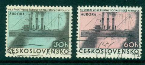 Czechoslovakia-1962-October-Revolution-Ships-CTO-lot41350