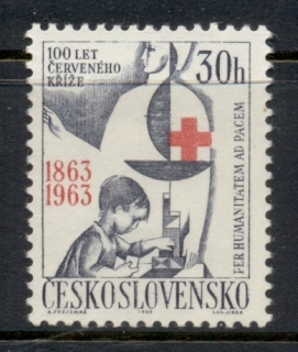 Czechoslovakia-1963-Red-Cross-Centenary-MUH