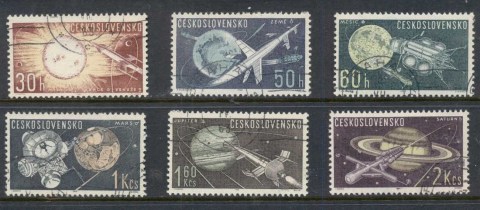 Czechoslovakia-1963-Space-Research-CTO