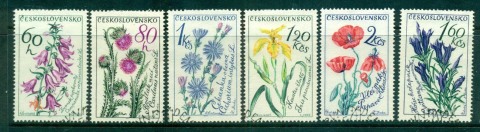 Czechoslovakia-1964-Flowers-CTO-lot59121