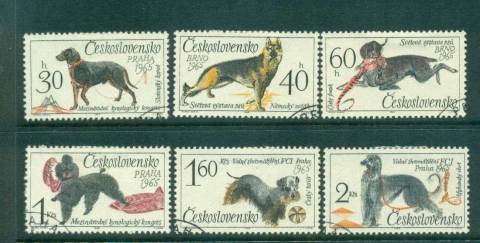 Czechoslovakia-1965-Dogs-CTO-lot59138