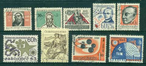 Czechoslovakia-1965-Events-Anniversaries-CTO-lot41396