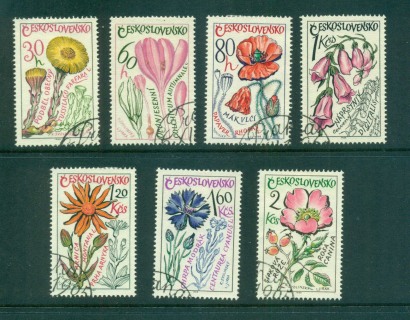 Czechoslovakia-1965-Flowers-CTO-lot59149