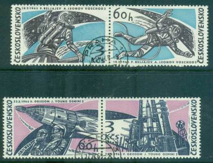 Czechoslovakia-1965-Space-US-Soviet-Astronauts-pairs-FU-lot70158