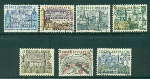 Czechoslovakia-1965-Town-Squares-CTO-lot41386