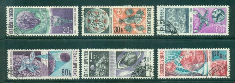 Czechoslovakia-1966-American-Russian-Space-Achievements-CTO-lot59172