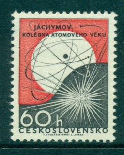 Czechoslovakia-1966-Atom-Symbol-Sun-MUH-lot34893