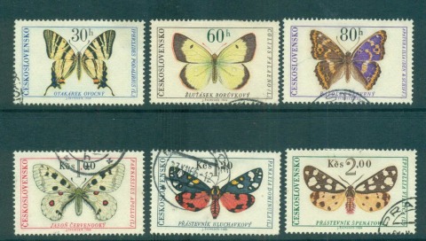 Czechoslovakia-1966-Butterflies-Moths-CTO-lot59160