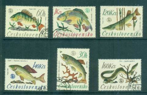 Czechoslovakia-1966-Fish-FU-lot70168