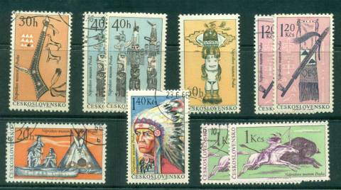 Czechoslovakia-1966-Indian-Art-Asst-MLH-CTO-lot41405