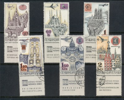 Czechoslovakia-1967-Praga-68-Stamp-Ex-labels-CTO