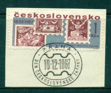 Czechoslovakia-1967-Stamp-day-on-piece-CTO-lot59199