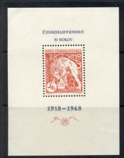 Czechoslovakia-1968-Founding-of-Czechoslovakia-50th-Anniversary-MS-MLH