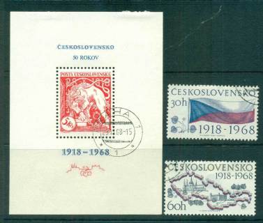 Czechoslovakia-1968-Founding-of-Czechoslovakia-MS-CTO-lot59220