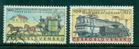 Czechoslovakia-1968-Horse-Drawn-railroad-CTO-lot41445