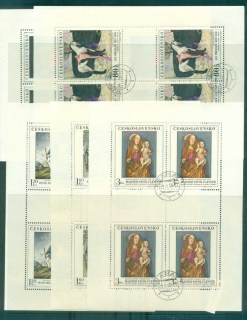 Czechoslovakia-1968-Paintings-Czech-Art-5x-MS-CTO-lot70584