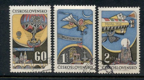 Czechoslovakia-1968-Praga-Stamp-Ex-flight-CTO