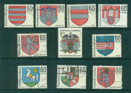 Czechoslovakia-1968-Regional-Arms-MLH-TO-lot41449