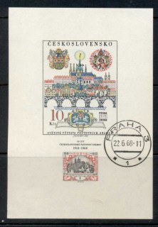 Czechoslovakia-1968-Stamp-Anniversary-MS-CTO