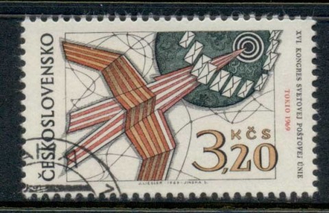 Czechoslovakia-1969-UPU-Congress-CTO