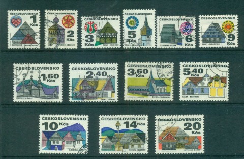 Czechoslovakia-1971-72-Buildings-CTO-lot59261