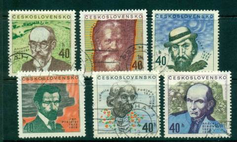 Czechoslovakia-1972-Portraits-CTO-lot41492