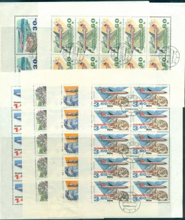 Czechoslovakia-1973-50-years-of-czech-Aviation-6x-Sheetlets-CTO-lot70609