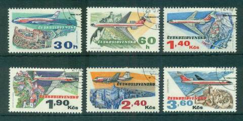 Czechoslovakia-1973-Airplanes-CTO-lot59318