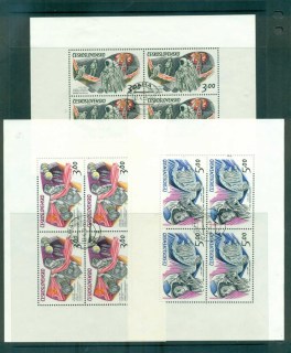 Czechoslovakia-1973-American-Russian-Space-Astronauts-3xMS-CTO-lot70608