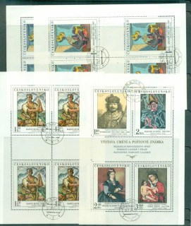 Czechoslovakia-1973-Paintings-4xMS-CTO-lot70599