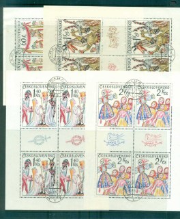 Czechoslovakia-1974-Folk-Customs-4xMS-CTO-lot70612