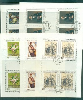 Czechoslovakia-1974-Paintings-5xMS-CTO-lot70611